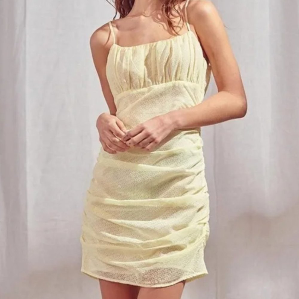 Storia Yellow Floral Mini Dress
